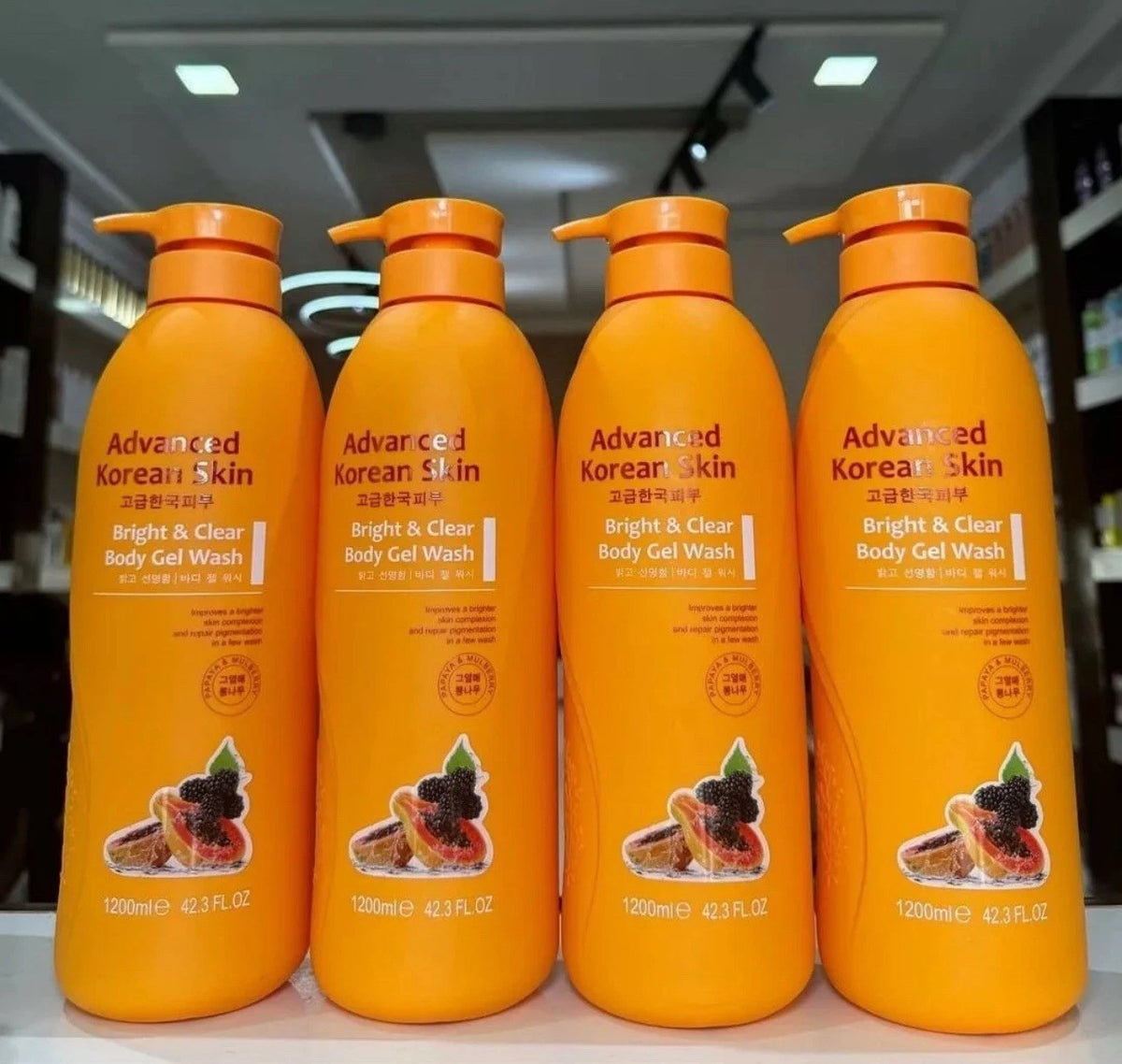 Advanced Korean Skin Bright & Clear Body Gel Wash Vitamin C & Vitamin E – 1200ml