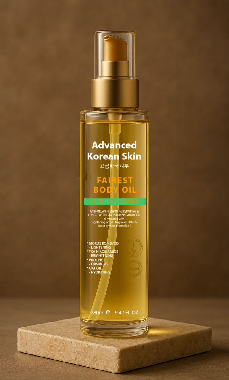 Advanced Korean Fairest Skin Lightening Body Oil – 280ml